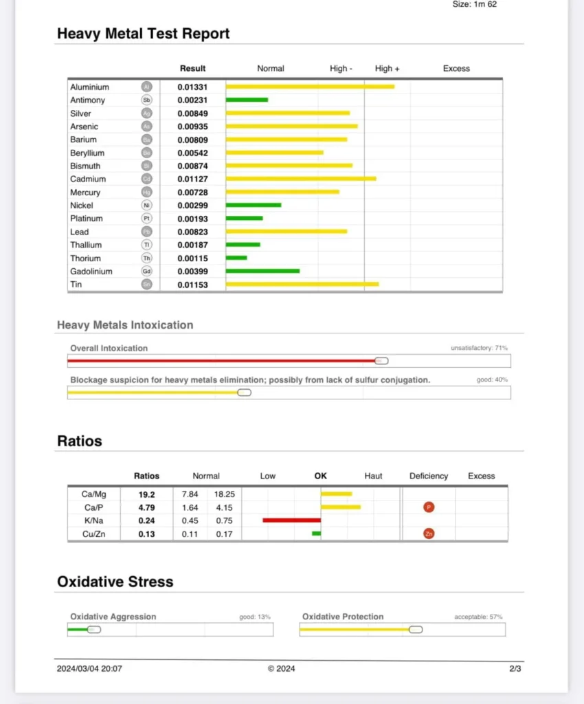 heavy metal test report